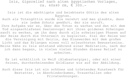 Isis, Gipsrelief nach alten �gyptischen